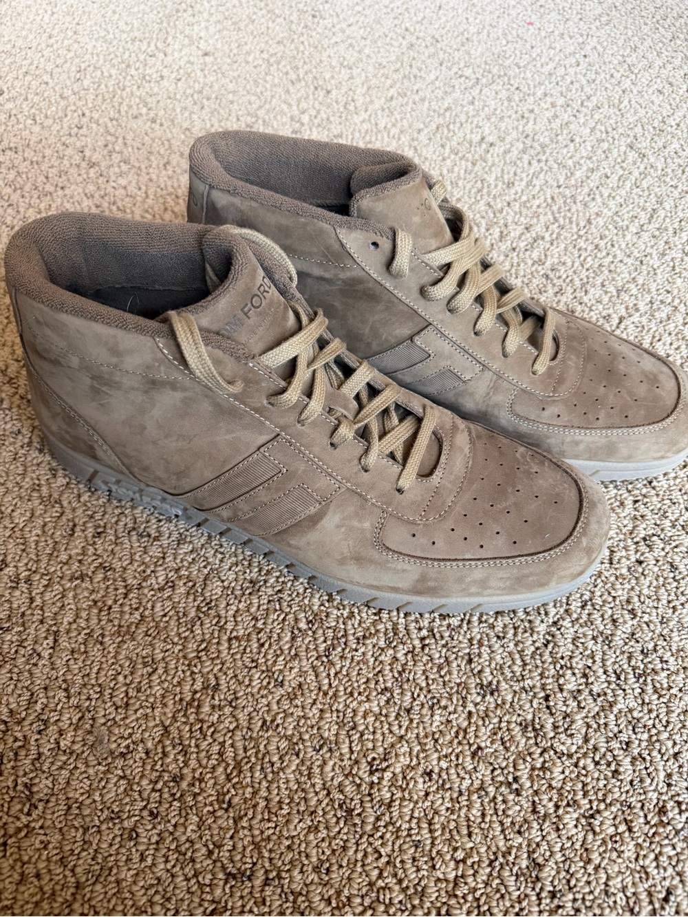 TOM FORD Men's Connor Suede Tonal High-Top Sneakers Size 12